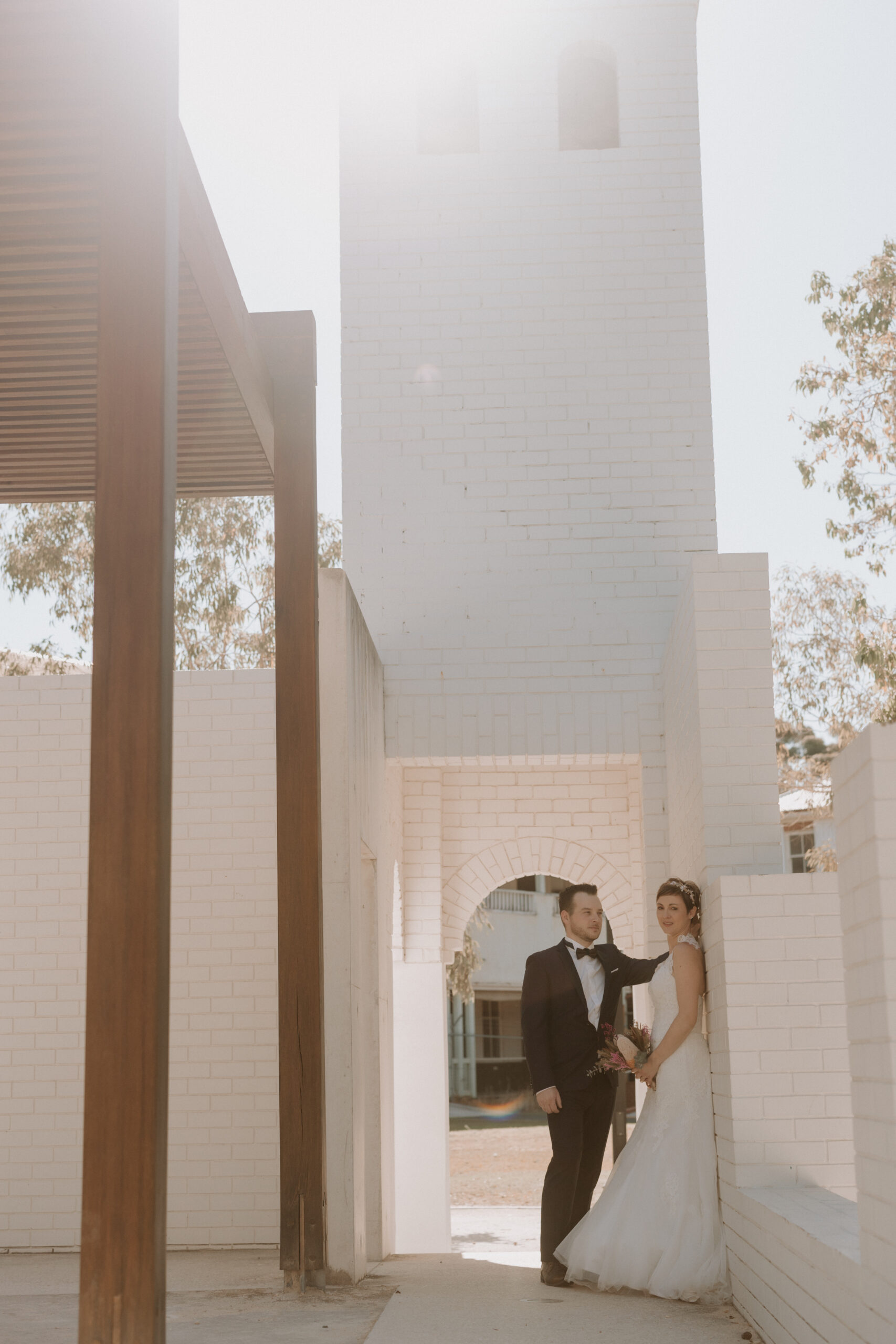 Bride & Groom outside Church Ceremony