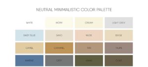 Neutral colour palette